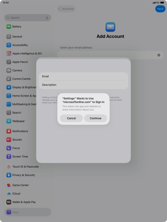 Press Continue. Press Continue.
