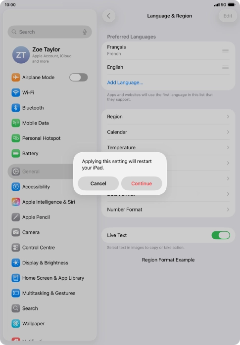 Press Continue. Press Continue.