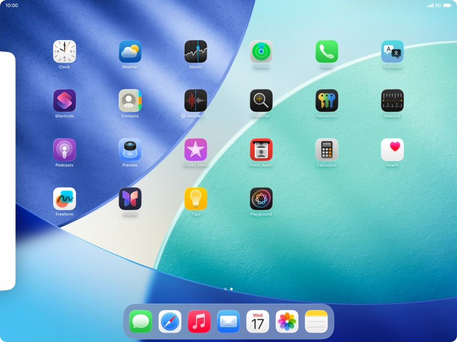 Press the required application. Press the required application.