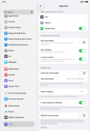 Press the indicator next to 