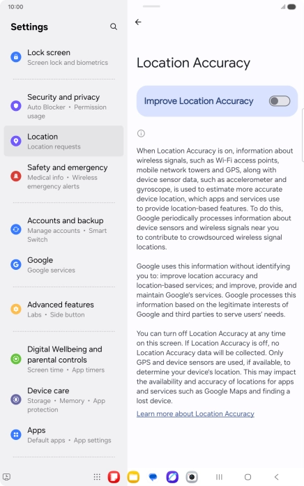 If you press the indicator next to 