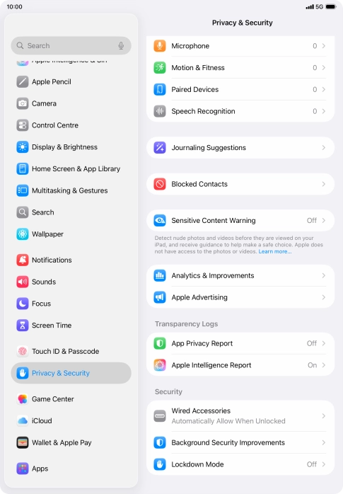Press App Privacy Report.