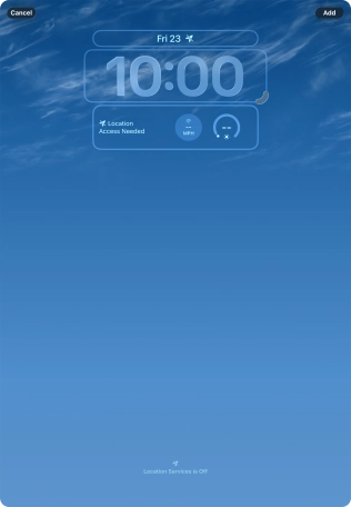 To customise the way the lock screen date is displayed, press the date widget and follow the instructions on the screen to select the required widget display mode.