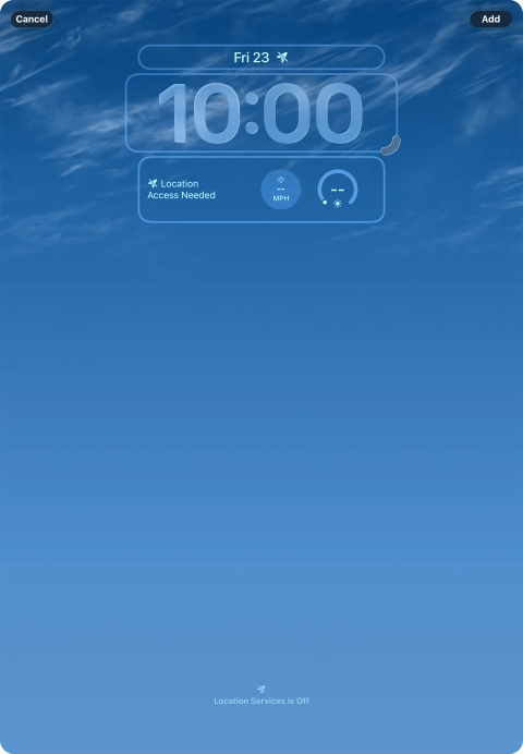 To customise the way the lock screen date is displayed, press the date widget and follow the instructions on the screen to select the required widget display mode.