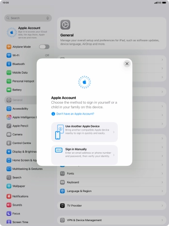 Press Sign in Manually.