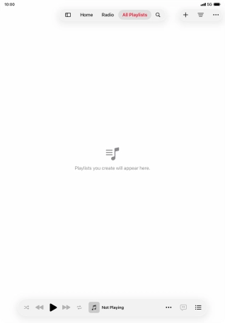 Press the iPad icon. Press the iPad icon.