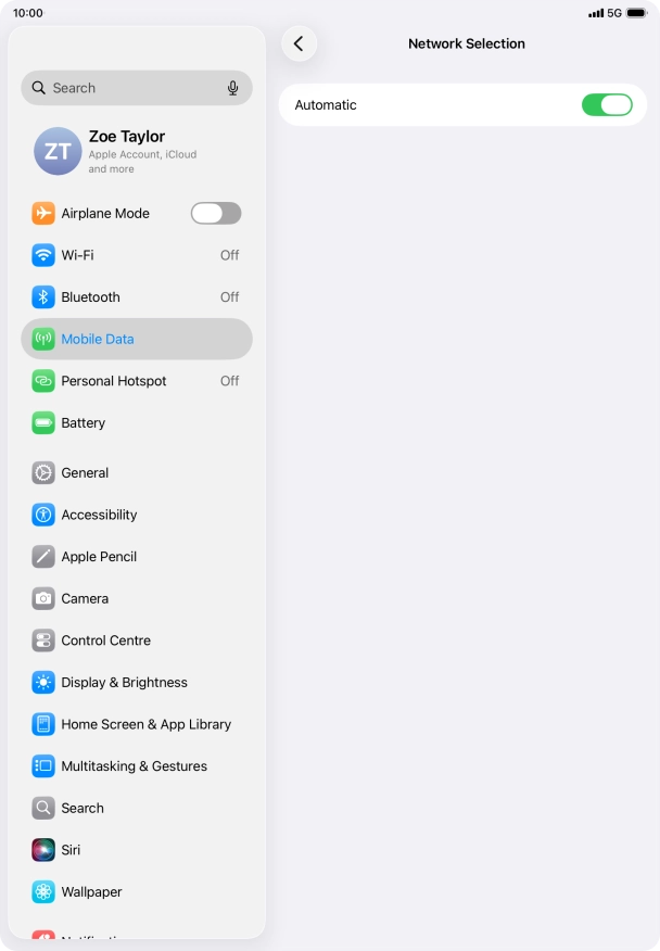 Press the indicator next to 