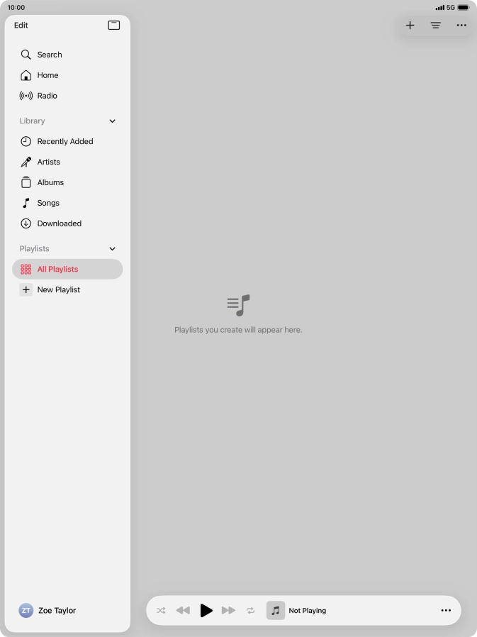 Press New Playlist. Press New Playlist.
