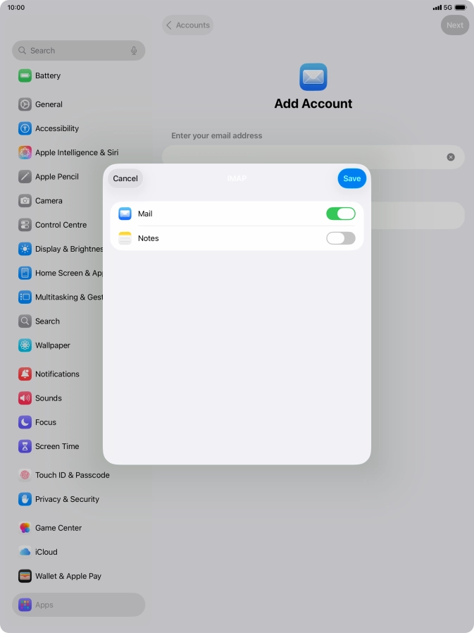 Press Save. Your email account has now been set up. To select more settings for incoming and outgoing server, proceed with the following steps. Press Save. Your email account has now been set up. To select more settings for incoming and outgoing server, proceed with the following steps.