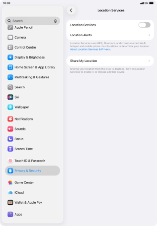 Press the indicator next to 