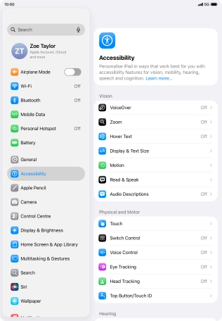 Press Display & Text Size.