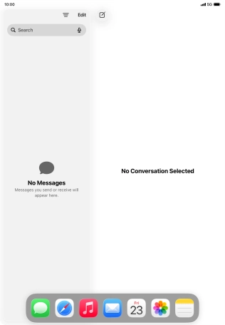 Slide your finger downwards on Dock to minimise it.