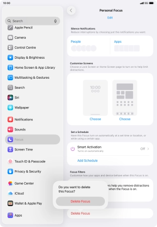 Press Delete Focus. Press Delete Focus.