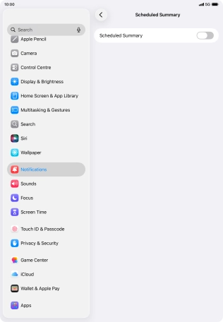 Press the indicator next to 