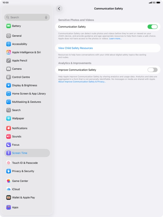 Press the indicator next to 