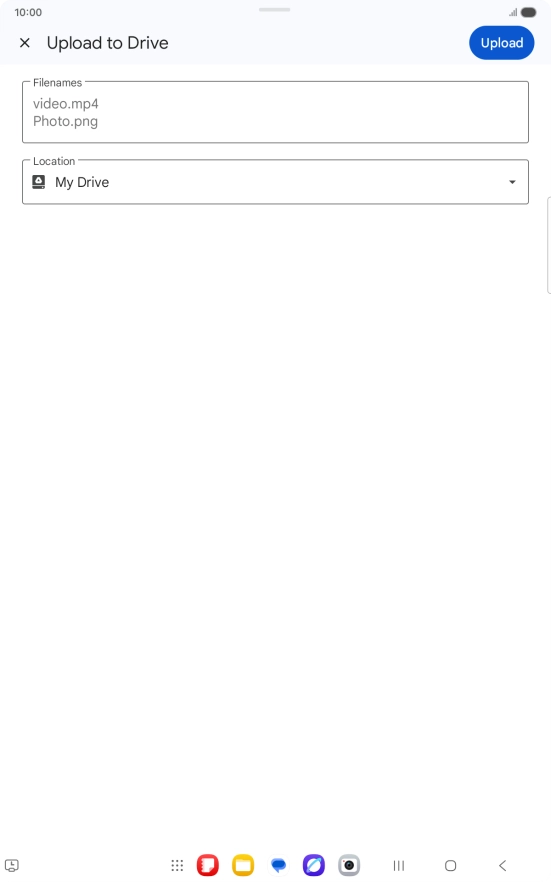 Press the field below 