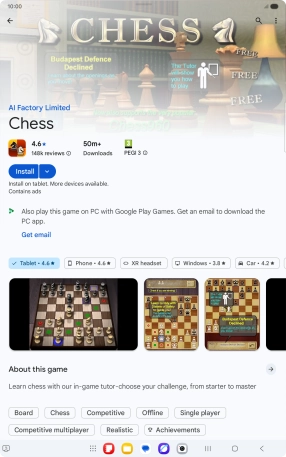 Press Install and follow the instructions on the screen to install the app.