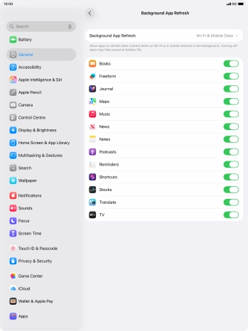Press Background App Refresh. Press Background App Refresh.