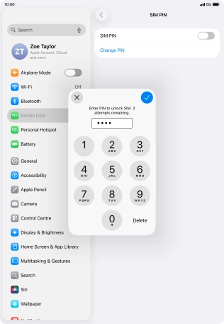 Key in your PIN and press the confirm icon.
