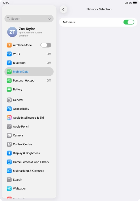 Press the indicator next to 