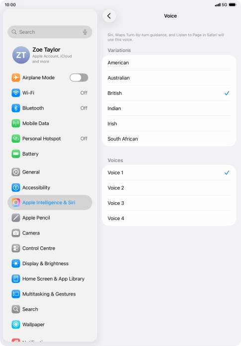 Press the required accent. Press the required accent.