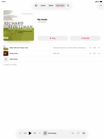 Go to the required category or playlist and press the required audio file. Go to the required category or playlist and press the required audio file.