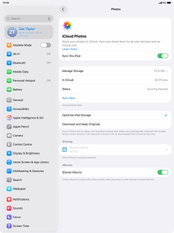 Press the indicator next to 
