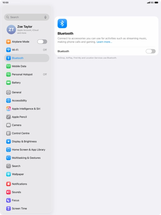 Press the indicator next to 