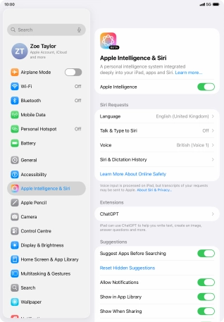 Press Talk & Type to Siri. Press Talk & Type to Siri.