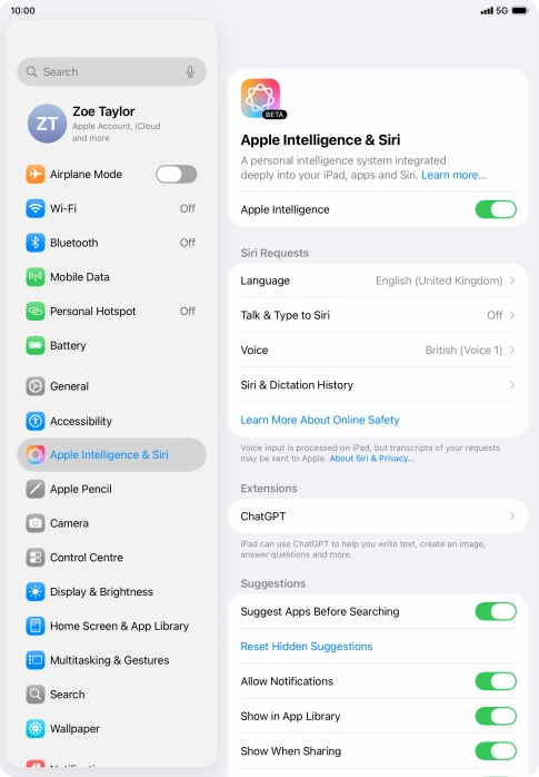 Press Talk & Type to Siri. Press Talk & Type to Siri.