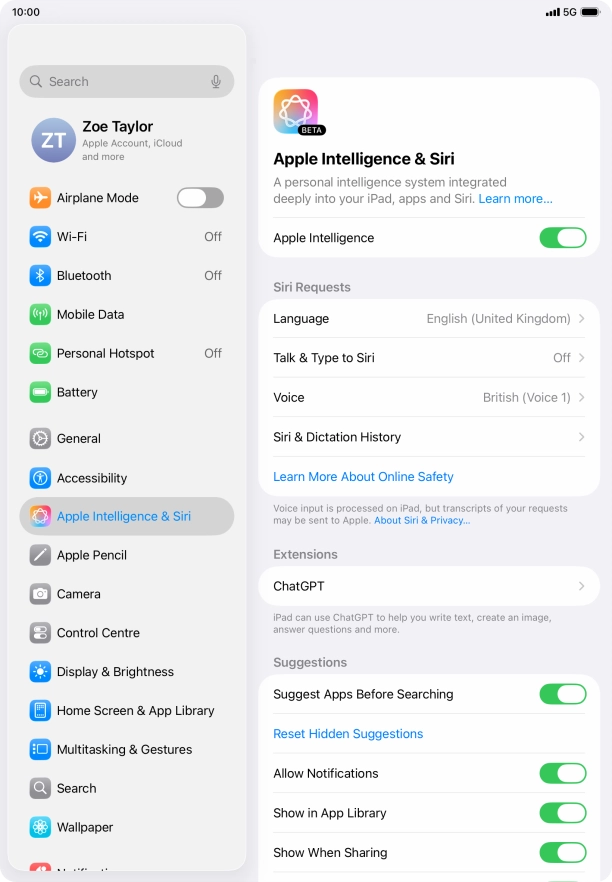 Press Talk & Type to Siri. Press Talk & Type to Siri.