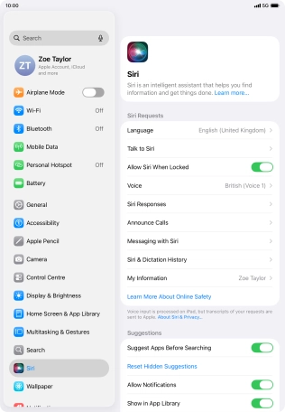 Press the indicator next to 