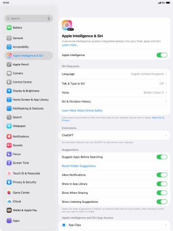 Press the indicator next to 