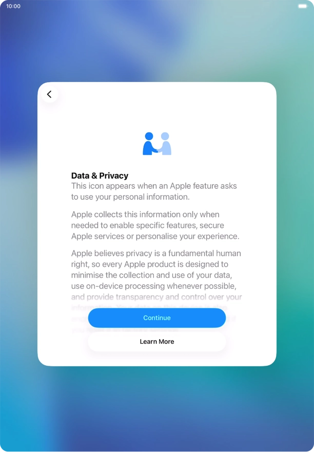 Press Continue. Press Continue.