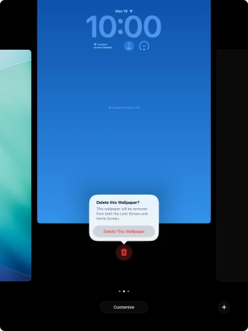 Press Delete This Wallpaper.