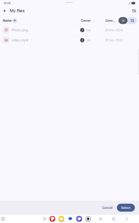 To create a new folder, press the new folder icon and follow the instructions on the screen to create a new folder.