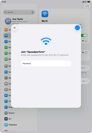 Press the confirm icon.