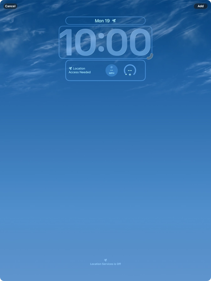 To customise the way the lock screen date is displayed, press the date widget and follow the instructions on the screen to select the required widget display mode.