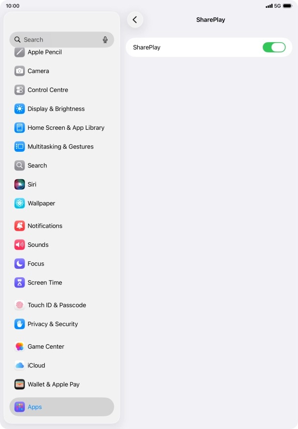 Press the indicator next to 