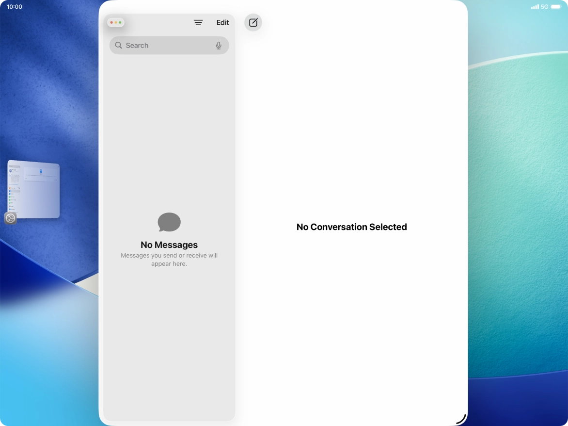 If you've selected Stage Manager for multitasking, you can press and drag the required running application to the centre of the screen. If you've selected Stage Manager for multitasking, you can press and drag the required running application to the centre of the screen.