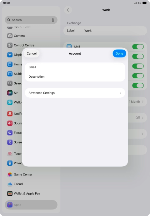 Press Advanced Settings.