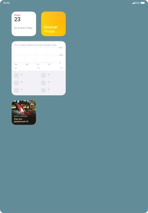 Press and hold the required widget until a pop-up menu is displayed.