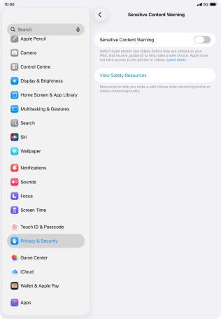 Press the indicator next to 