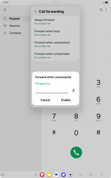 Key in +61414121121 and press Enable.