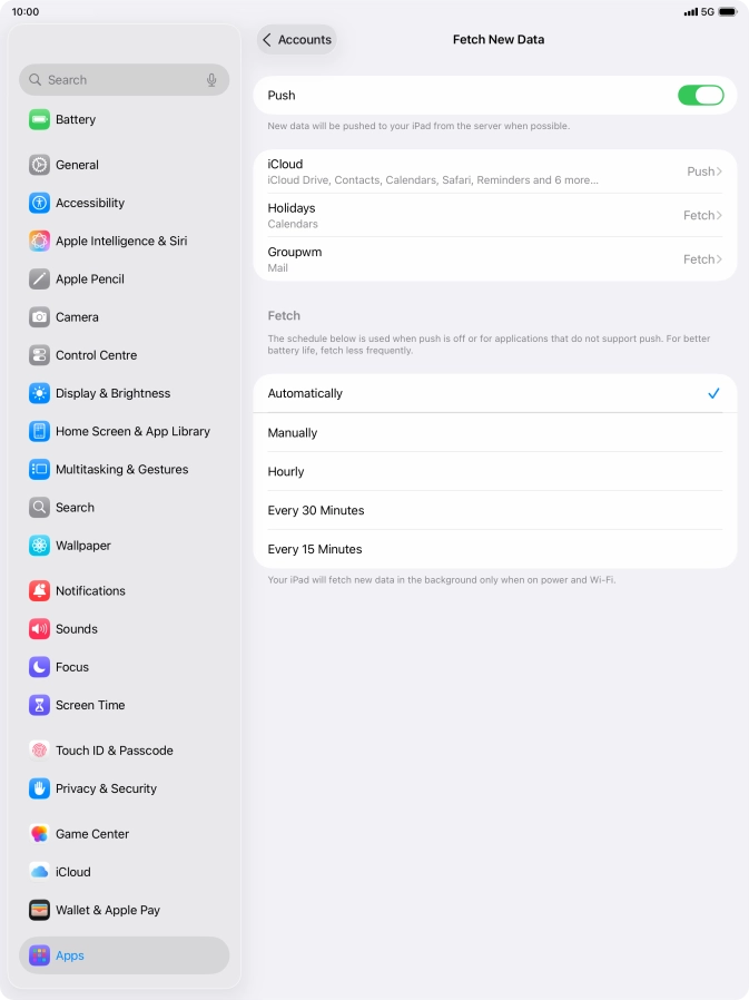 Press the indicator next to Press the indicator next to
