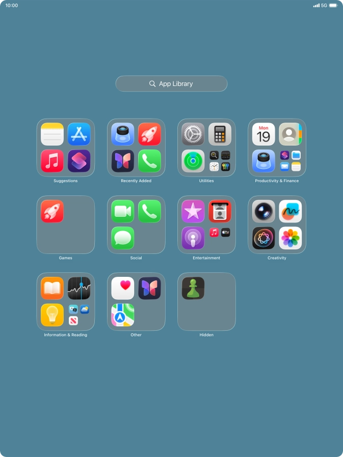 Press and hold the required app.