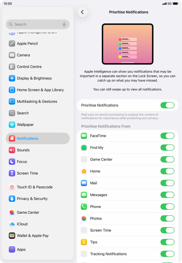 Press the indicator next to Press the indicator next to