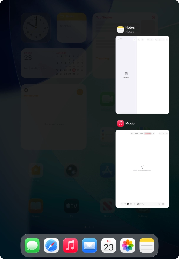 Slide upwards on the required application to end it.