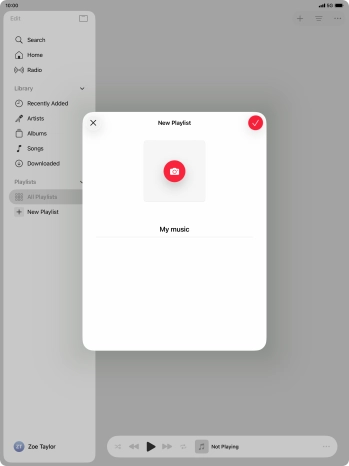 Press the confirm icon. Press the confirm icon.