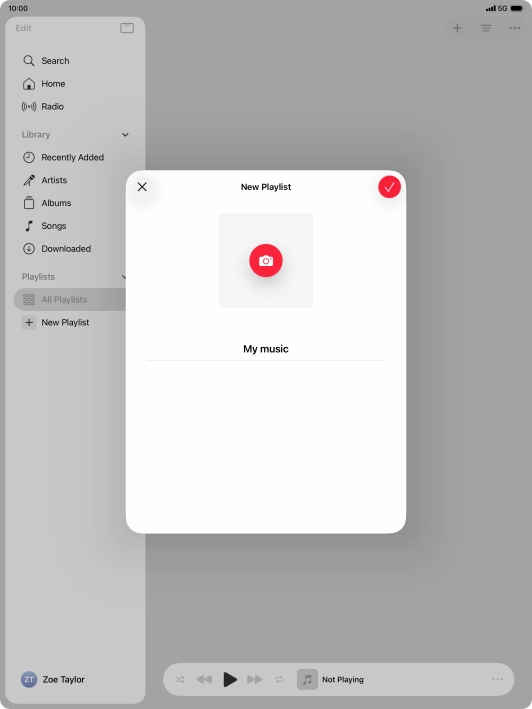 Press the confirm icon. Press the confirm icon.